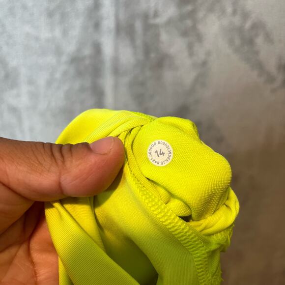 Lululemon Sz 14 Wunder Under High-Rise Tight 25" Yellow Leggings Womens - Picture 7 of 8